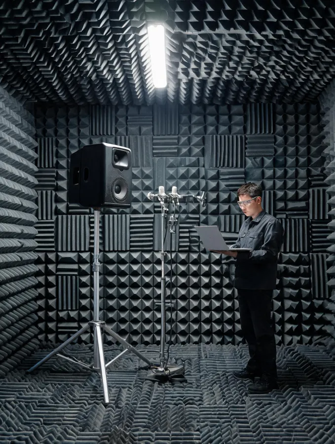 Loudspeaker measurement in an acoustic test space