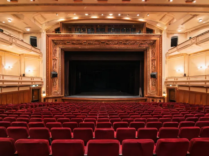 Installed loudspeakers in a theatre